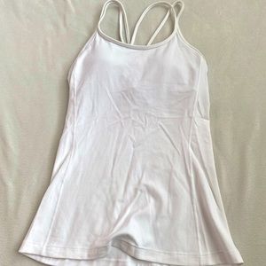 Lululemon padded white double strap tank